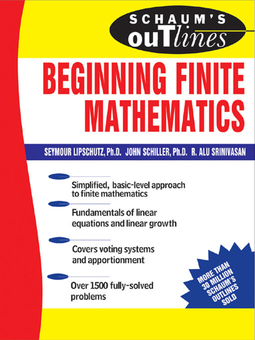 Title details for Beginning Finite Mathematics by Seymour Lipschutz - Available